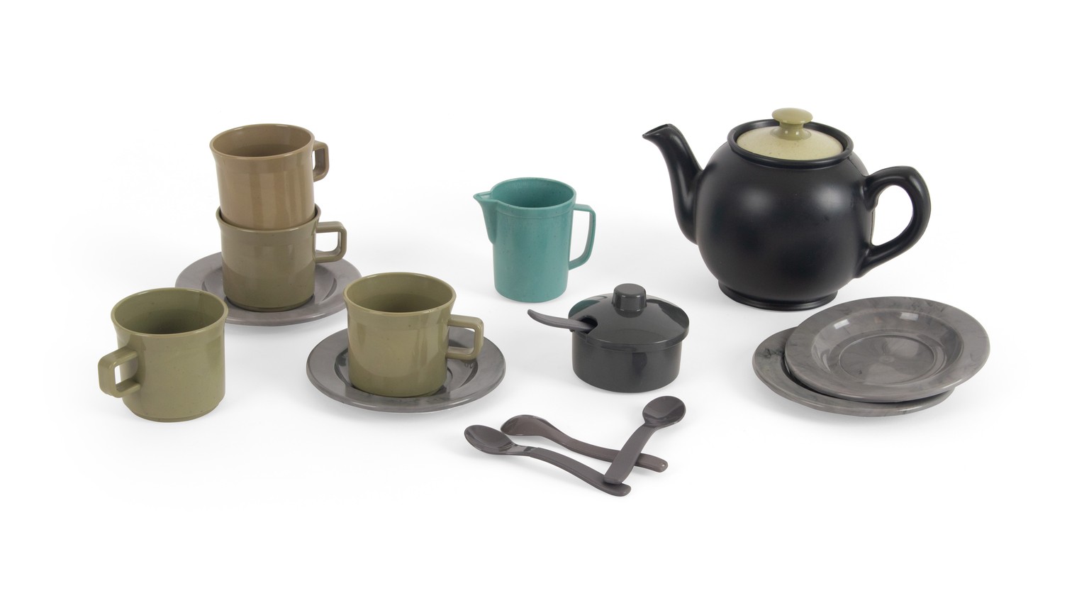 Green Bean Tea Set, 17 Pieces